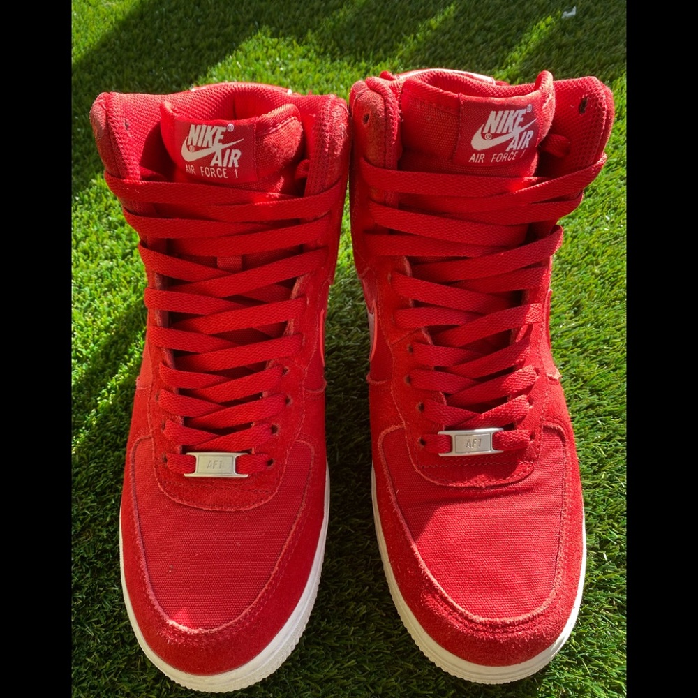 Red Suede Air Force Ones